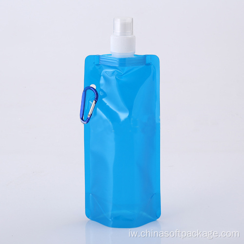 בקבוק מים מתקפל מודפס בהתאמה אישית 500 מ&quot;ל